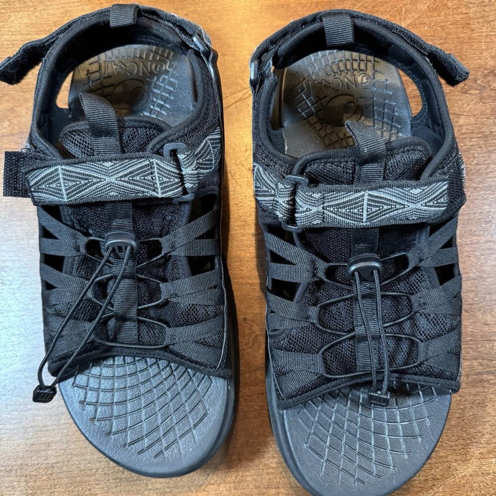 ONCAI Sport Sandals Mens 14 Black Athletic Hiking Strappy Bungee Cord Outdoor